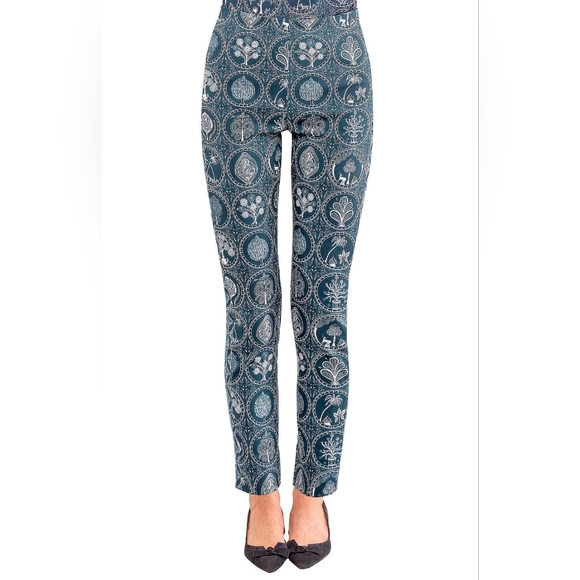 Gretchen Scott Designs Blue and White Patterned Pants - Picture 1 of 5